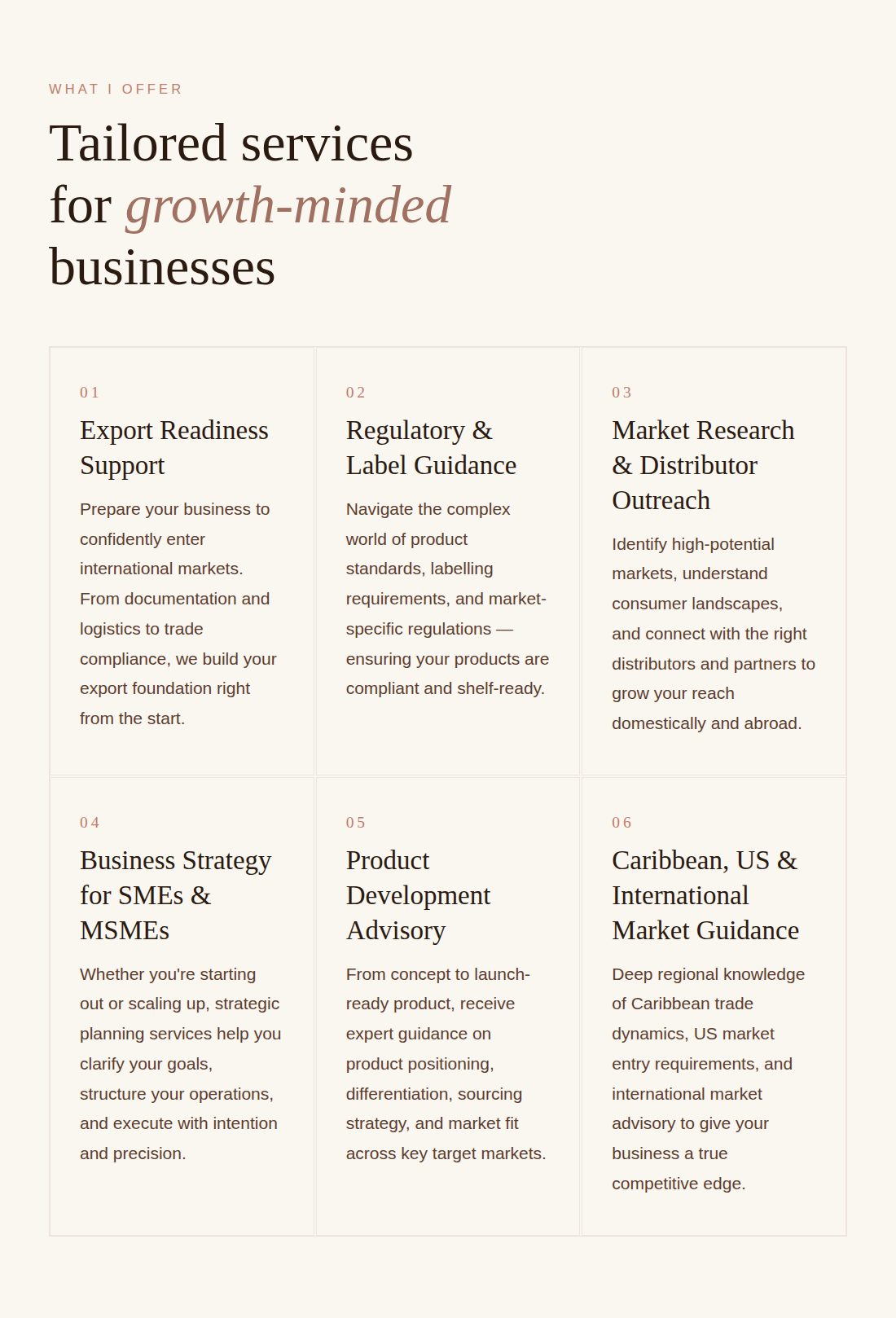 Consult With Mia services section